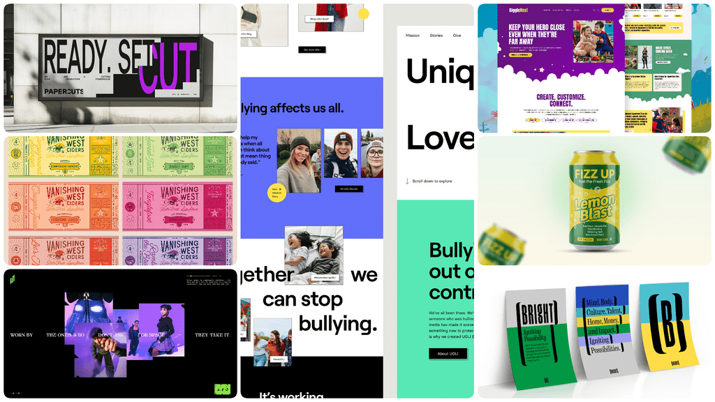 Image of bold and bright colors in ui design