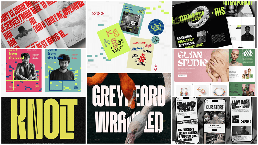 Image of dynamic and fluid typography